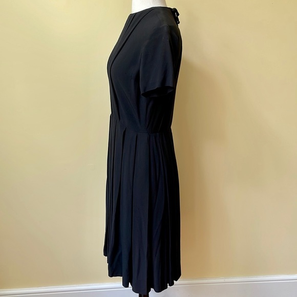Vintage Neiman Marcus Black Pleated Dress - Picture 6 of 14